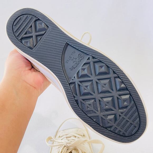 Converse All Star Sneakers Womens 9 Gold Cream Skater Shoes Thick Tongue - Picture 3 of 10